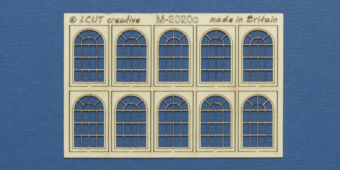 M 20-20c N gauge kit of 10 industrial windows Kit of 10 industrial windows with outer frame. Made from 0.35mm paper.

